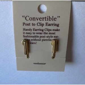 Vintage Convertible Post To Clip Earring Change Your Post Earrings To Clips NOS